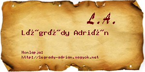 Légrády Adrián névjegykártya
